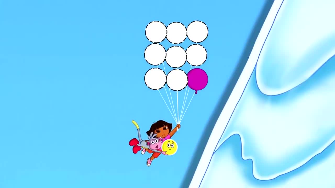 爱探险的朵拉气球破裂这时斯空大显身手吧气球补好了