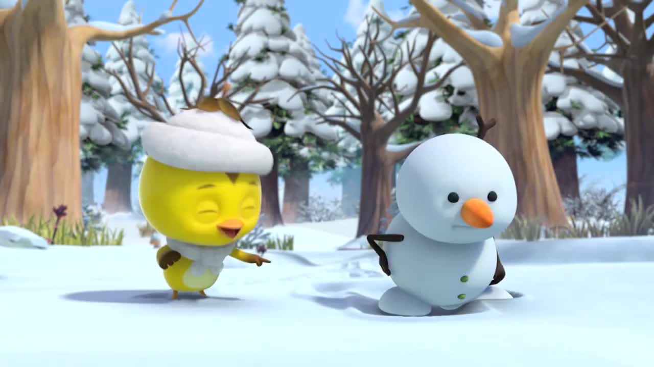 萌鸡小队雪人苏醒过来让麦奇体会到快乐真是让人感动