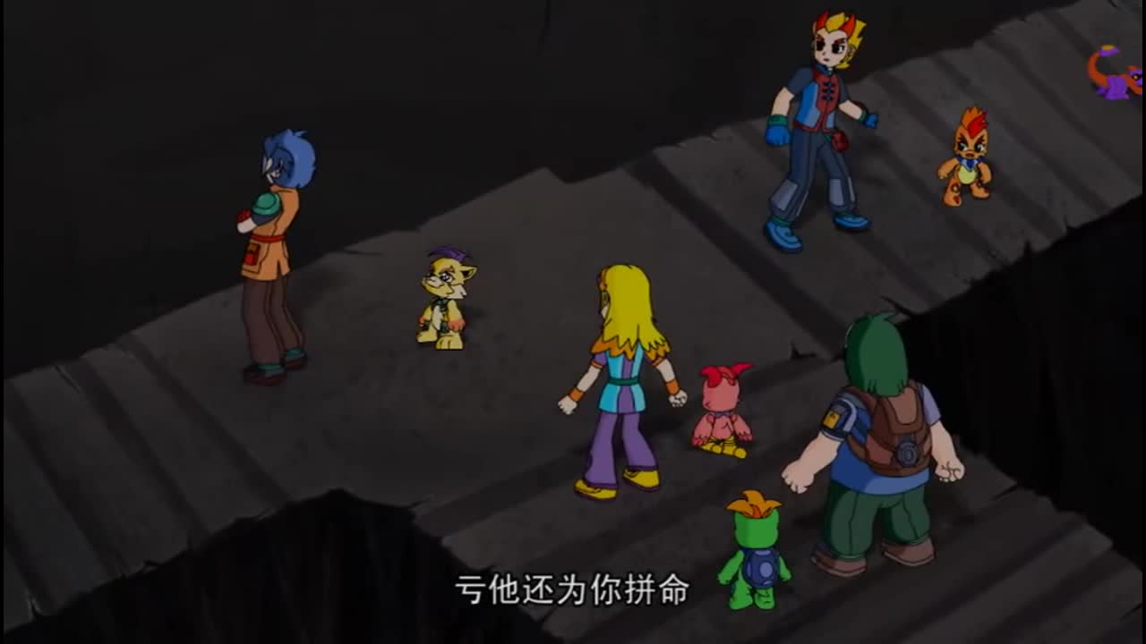 晶码战士:男主想用小石头砸开巨大的门,真是爱耍帅啊