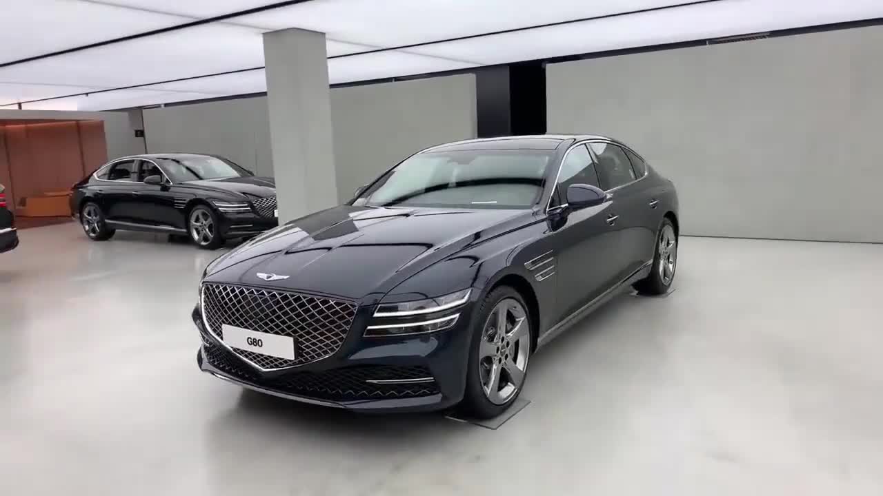 新车鉴赏2021款现代捷恩斯g80有这颜值和内饰还要啥奥迪a6l