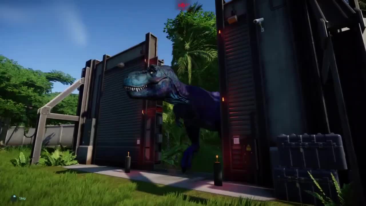 紫色霸王龙击杀棘背龙恐龙动漫