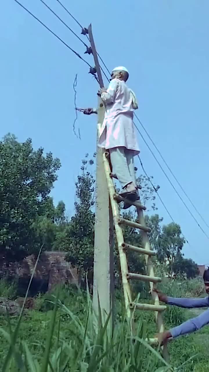 印度电工也是开挂一族,不用工具直接碰电线,难道不导电__财经头条