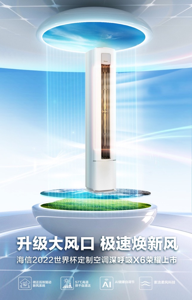 海信新风空调发布2022世界杯定制款，以冠军品质吹响新风最强音-家电圈官网