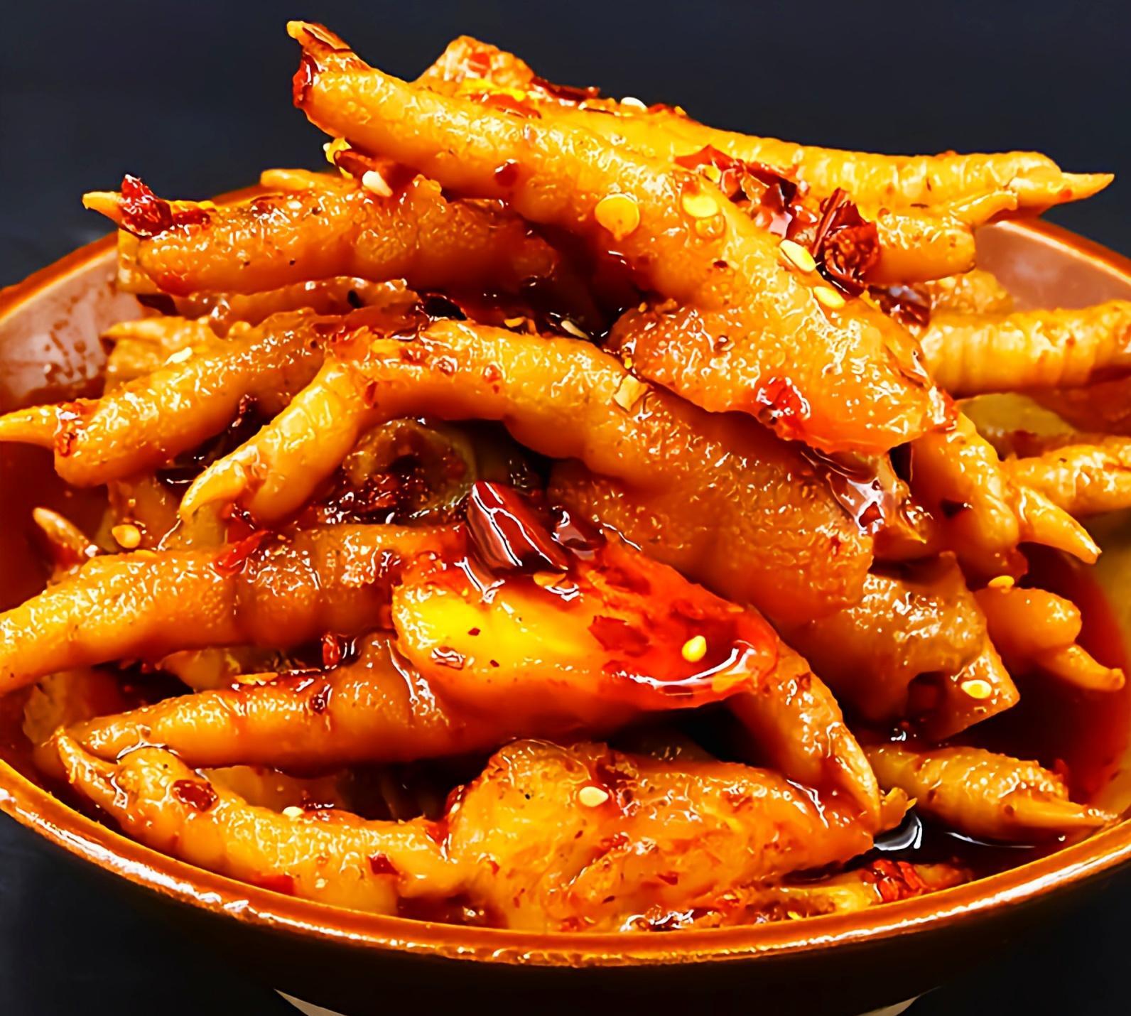 糊辣壳凤爪做法: 主料:小鸡爪1500克.