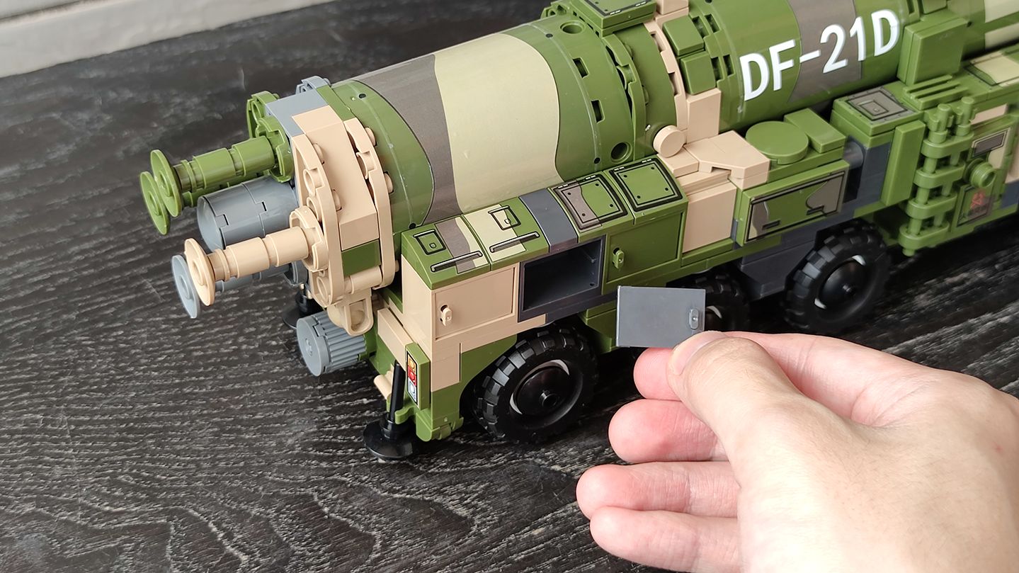 积木做成的东风快递车:森宝积木df-21d弹道导弹图文评测