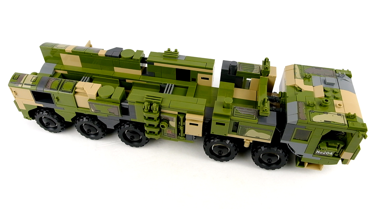 积木做成的东风快递车:森宝积木df-21d弹道导弹图文评测