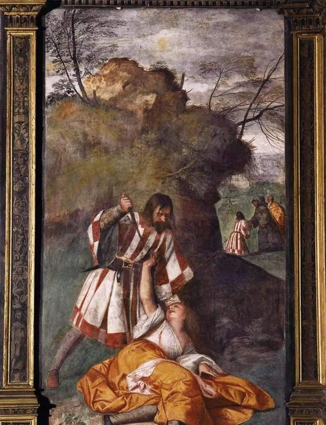 在提香漫长的艺术生涯中,我们注意到开始采用大画布作画以及油画技法