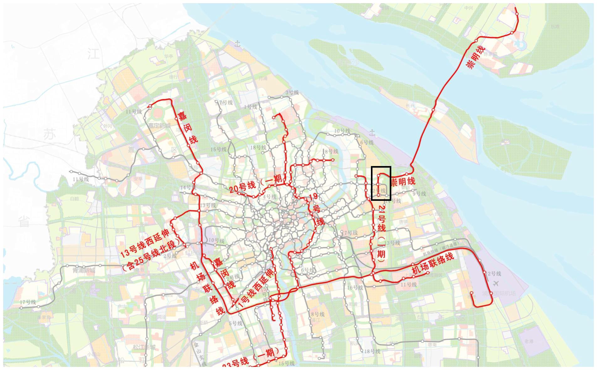 上海轨道交通崇明线的定位:三站深入市中心,崇明浦东一体化