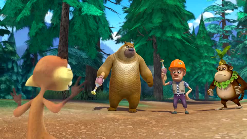 熊出没:蹦蹦为了点松子,让光头强妥协,干扰熊二的视线_新浪新闻