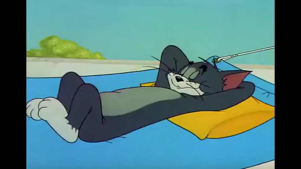 猫和老鼠杰瑞午睡打呼噜声音真大吵的汤姆不能休息