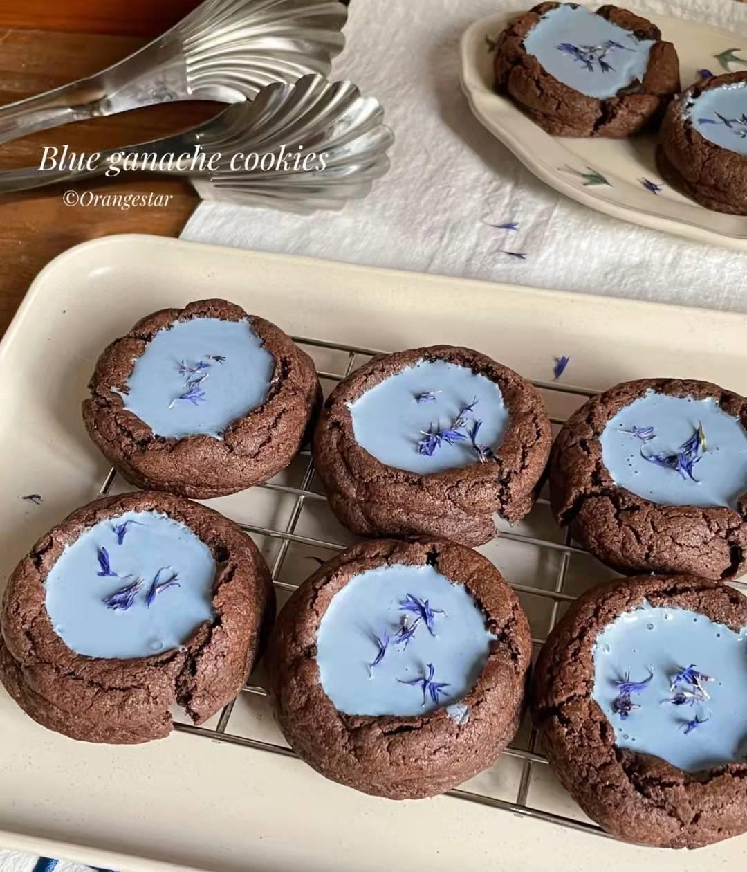 甘纳许巧克力曲奇雾霾蓝夹心软曲奇