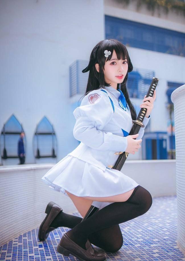 碧蓝航线鸟海cosplay美腿绝对领域