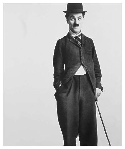 他和卓别林的区别在于卓别林有经典的胖裤子,破帽子,小胡子,大脚趾鞋