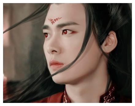 不止是女明星的花钿妆惊艳,男明星额间画上花钿妆,更惊艳!