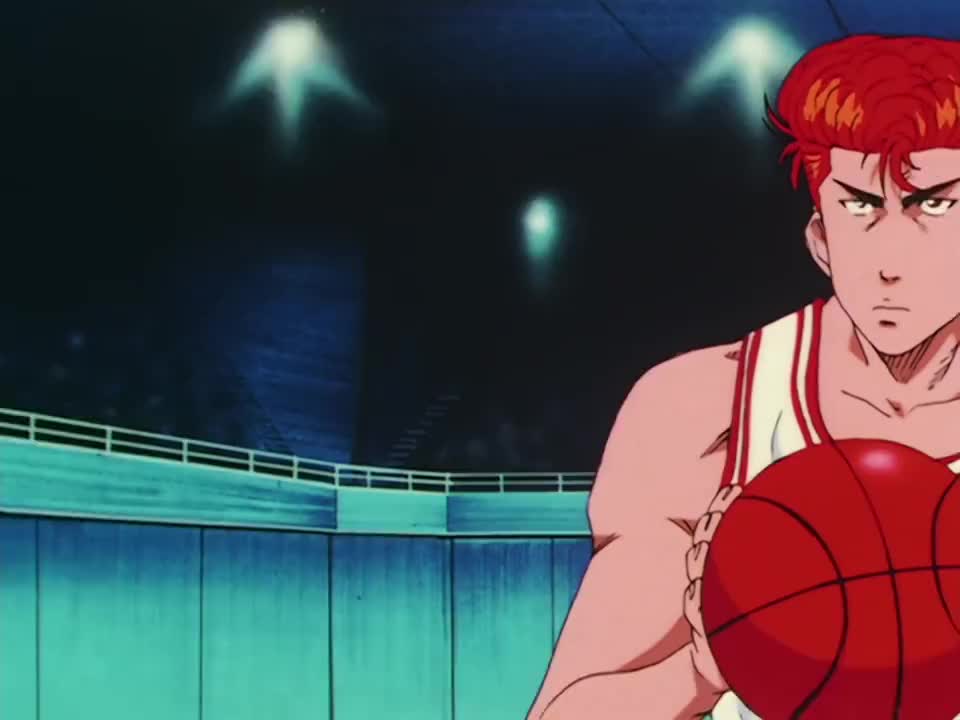 灌篮高手樱木准备罚球姿势不好看流川枫抢风头