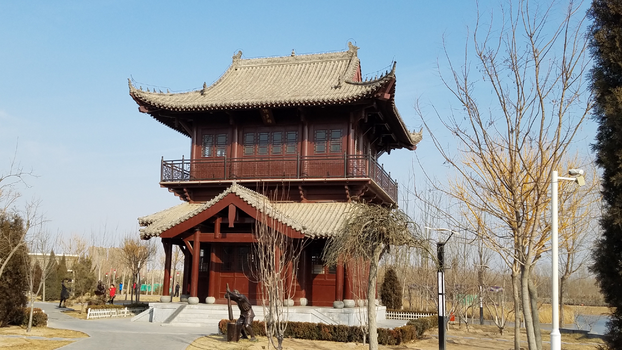 冬季里的枣强移民文化园的风景(一)__财经头条