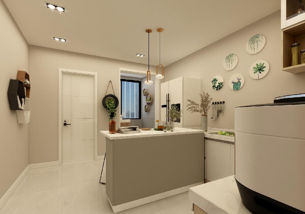 上海申兴华庭49平米一室一厅房屋装修效果图案例