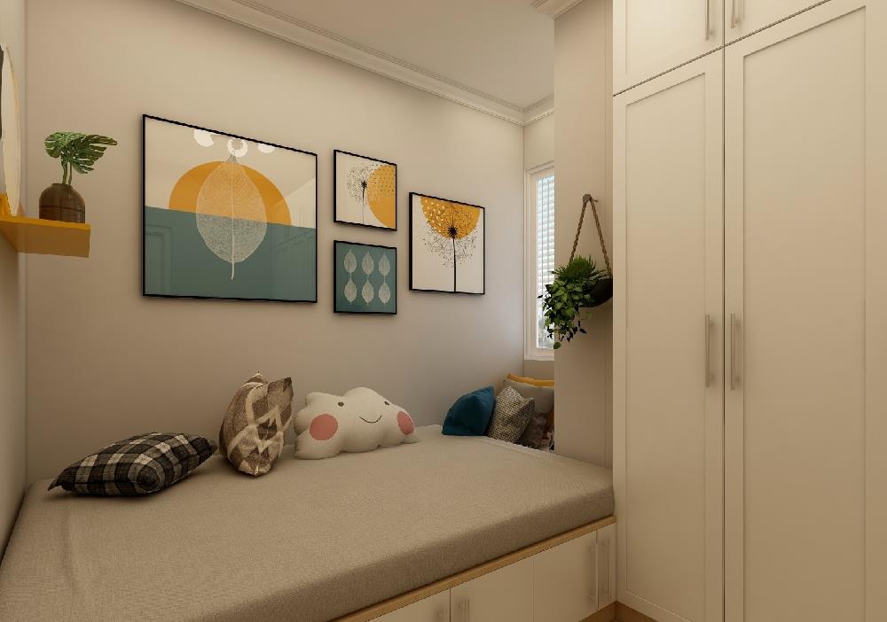 上海申兴华庭49平米一室一厅房屋装修效果图案例