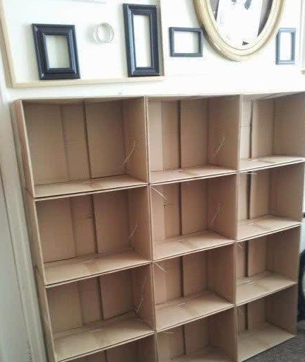 快递纸壳箱别丢垃圾桶了,直接改成收纳柜,没花一分钱,还很环保