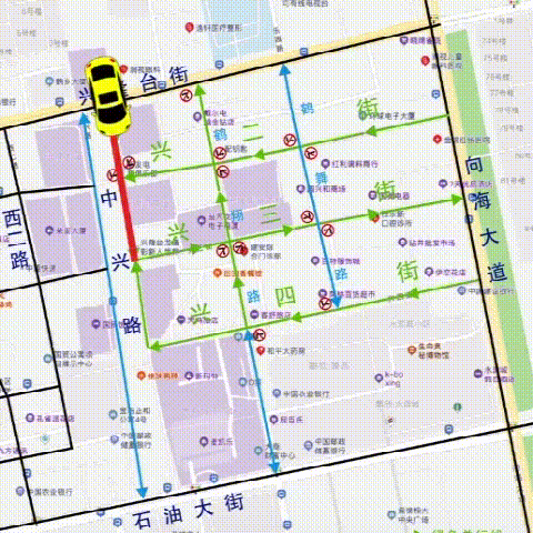兴隆台区东步行街及周边部分道路将实行机动车单向通行