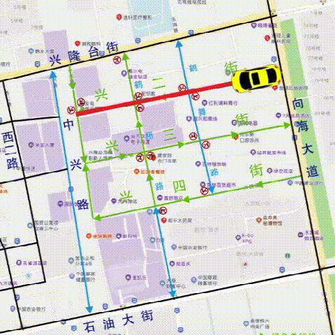 兴隆台区东步行街及周边部分道路将实行机动车单向通行