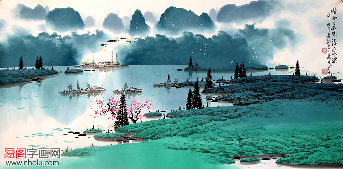 画家张泉踪作品赏析山光水影秀美迷离