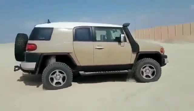 丰田fj酷路泽,看看什么才叫沙漠之王