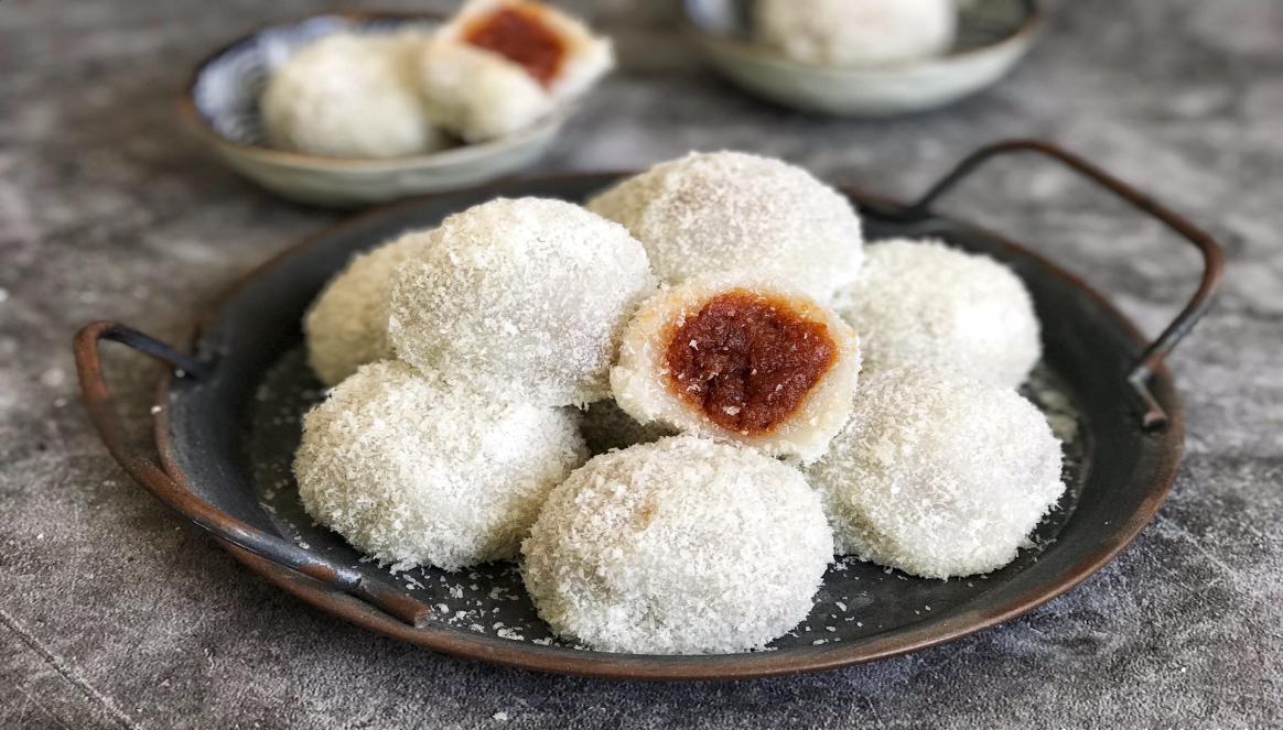 软糯的椰丝糯米糍,口感柔软,馅料香甜,真好吃