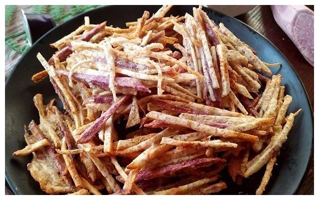 比炸薯条更好吃的 炸芋头丝>,香酥脆爽,孩子最喜欢