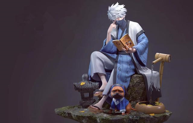 火影卡卡西浴衣造型手办帕克服饰抢镜手办整体意境令人感叹