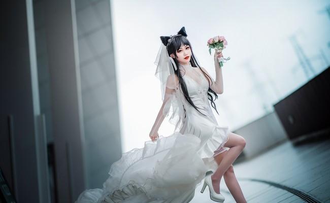 碧蓝航线爱宕花嫁cosplay正片
