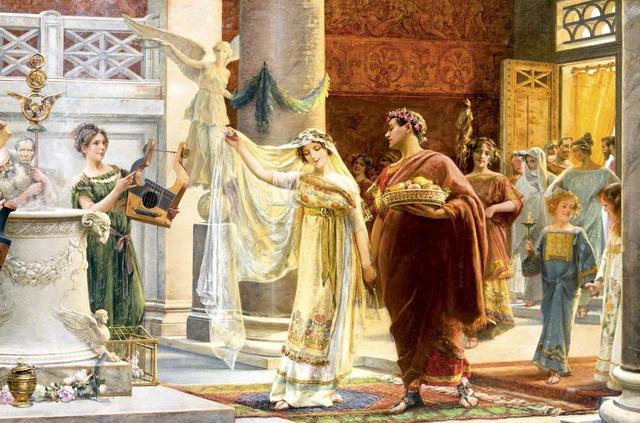 订婚除了签订婚约,商议财产赠予外还要举行订婚仪式,对于罗马的贵族