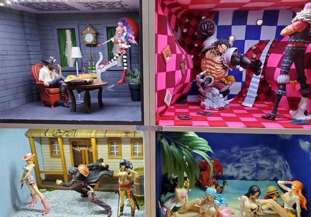 这就是真爱粉他用手办完美还原了海贼王中的经典场景