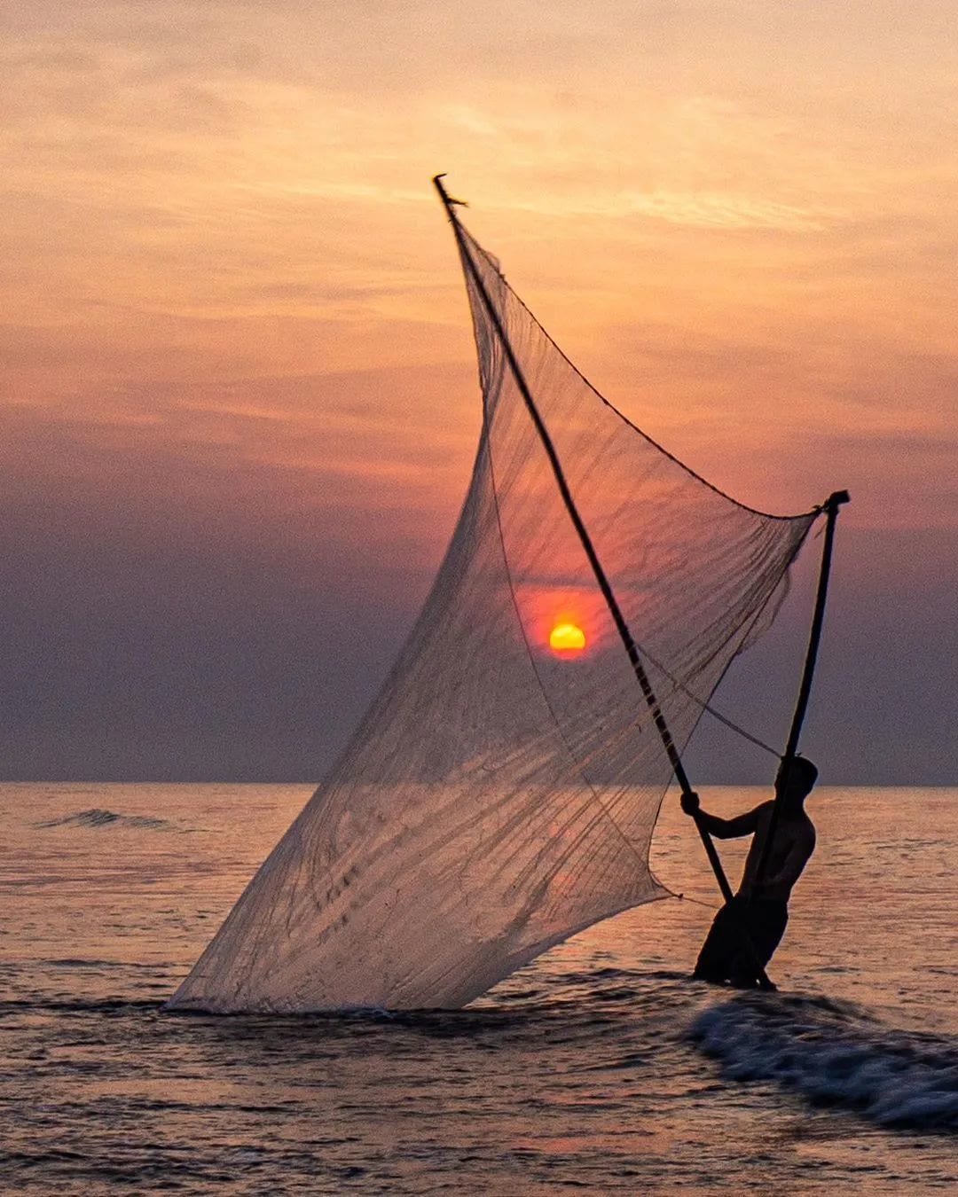 金色海滩捕捉夕阳