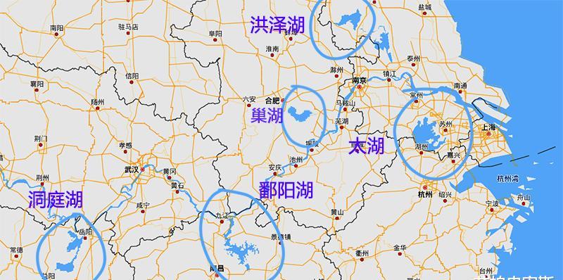 我国四大淡水湖的形状,正好对应古代四大神兽,巧合还是天意?
