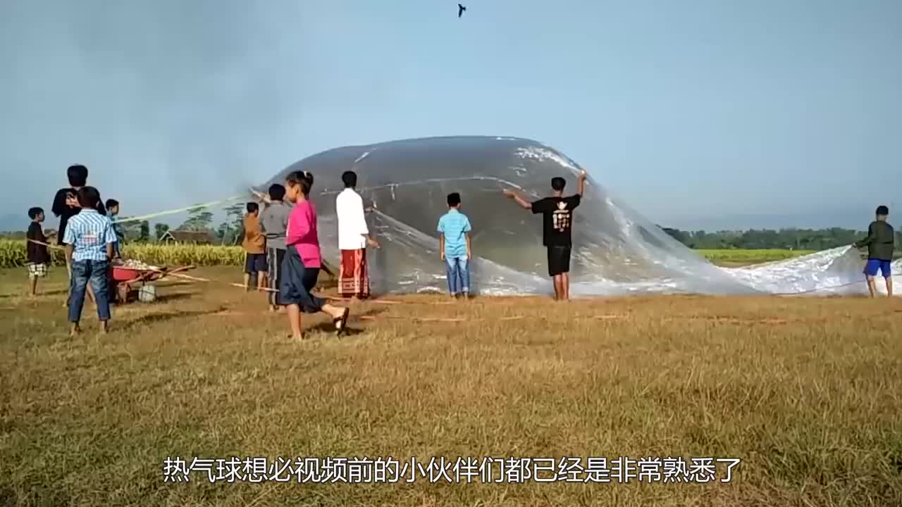 超神奇的趣味实验用塑料袋制作巨大热气球实在是涨见识了