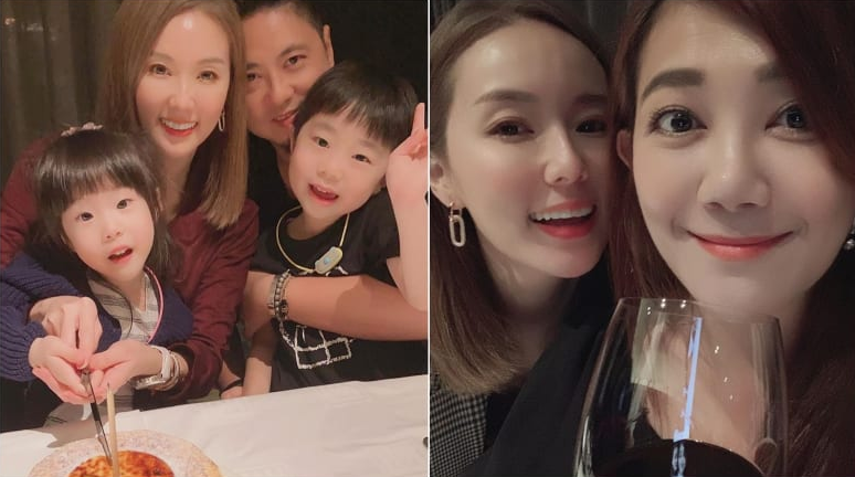 林湘萍43岁生日 儿女献吻超幸福!