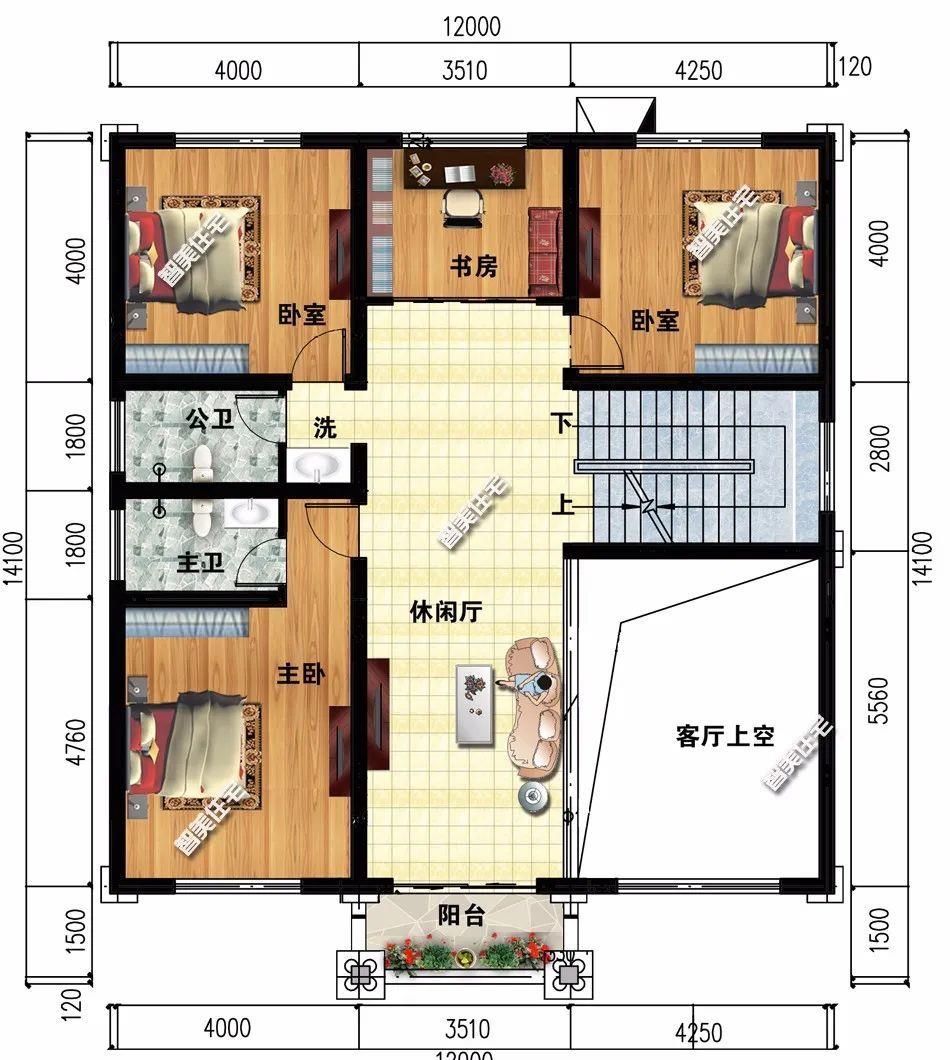 2栋面宽12米的农村别墅,外观都是流行色,在老家受欢迎