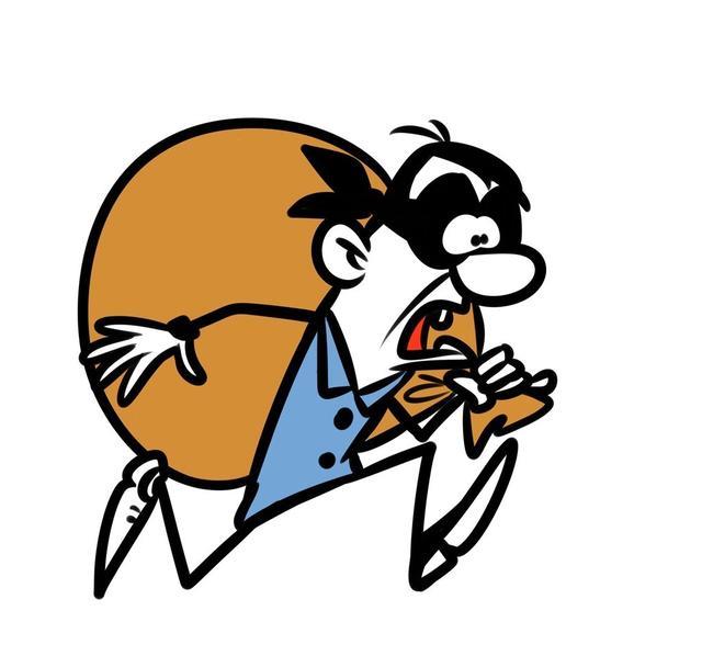 翻墙头偷偷潜伏别人家,盗取财物,一旦得手再翻墙逃跑,但是做贼心虚,贼