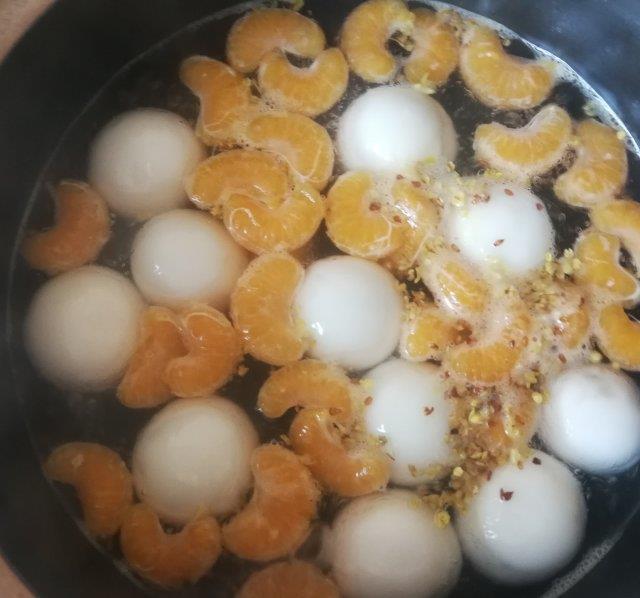 桂花桔子汤圆,酸甜不腻,汤都喝光了