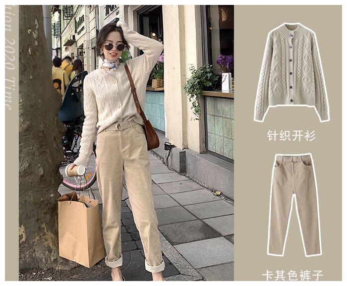 搭配卡其色裤子原来竟是这么的好看,而且也适合搭配一件浅色的上衣