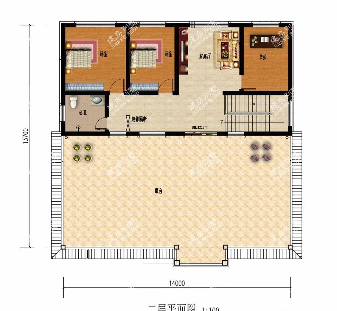 两栋宽14米左右的农村别墅,第一栋外观公认很美,卧室采光好
