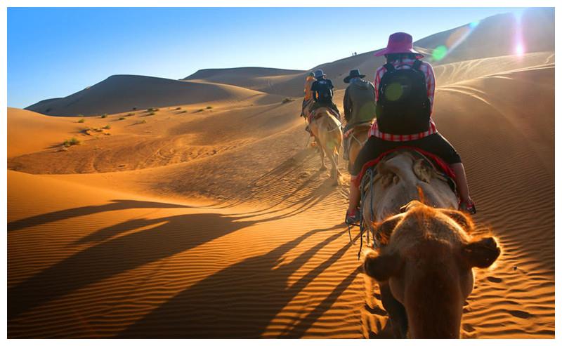 茫茫腾格里沙漠,经历人生第一次骑骆驼穿行在沙漠中探险