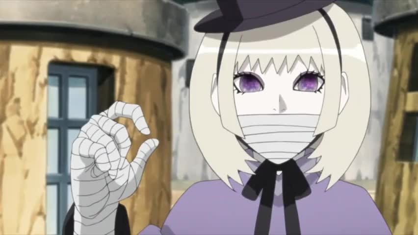 博人和佐良娜遇到云母双双受制佐良娜也被博人砍伤了