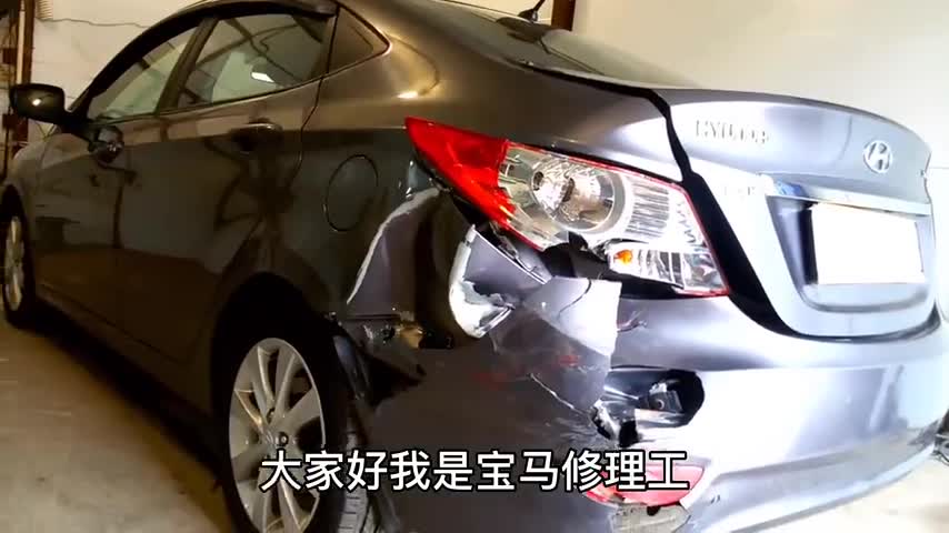 视频：俄国人维修现代悦纳事故车，预计要换的配件一个没换，实在佩服