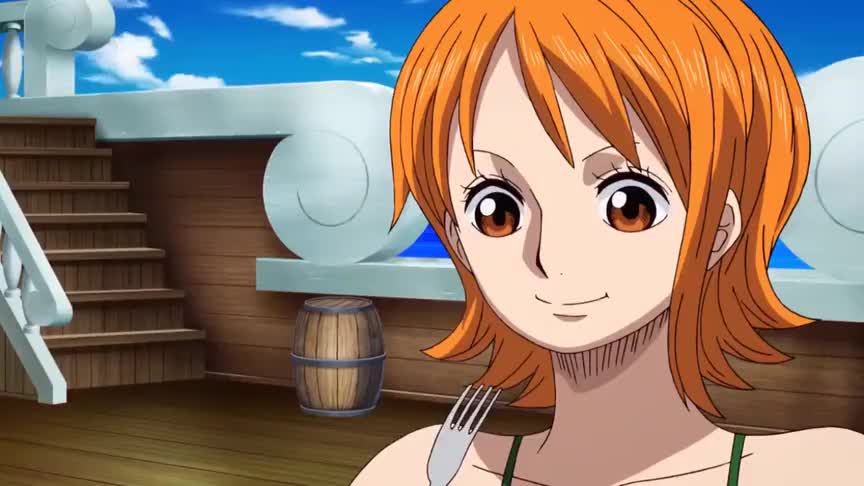 路飞利用罗宾的能力模仿乔巴,乔巴本人已笑趴在地上