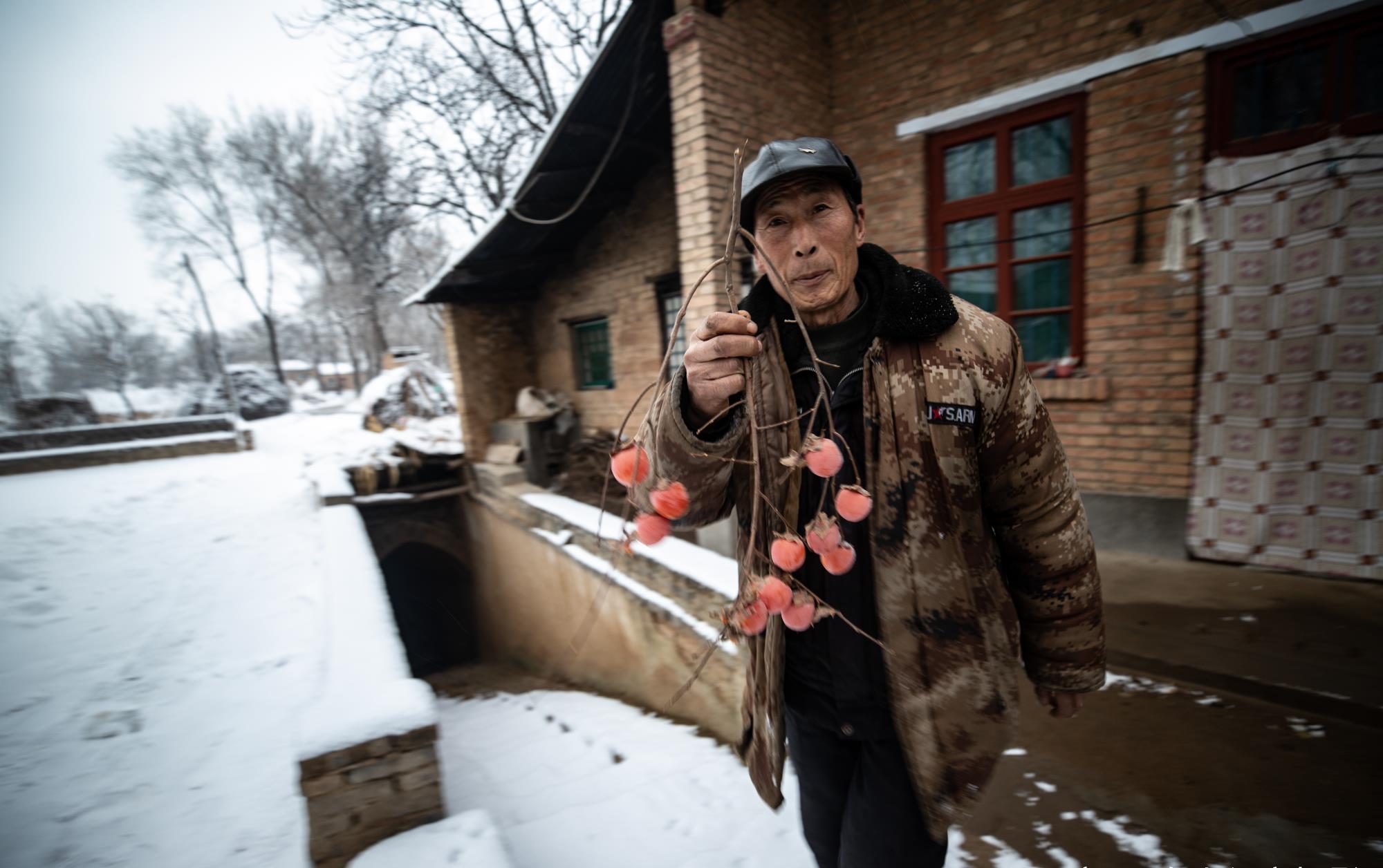 高粱杆下藏美食,大雪天吃最美味,河南大叔说有钱你都买不到