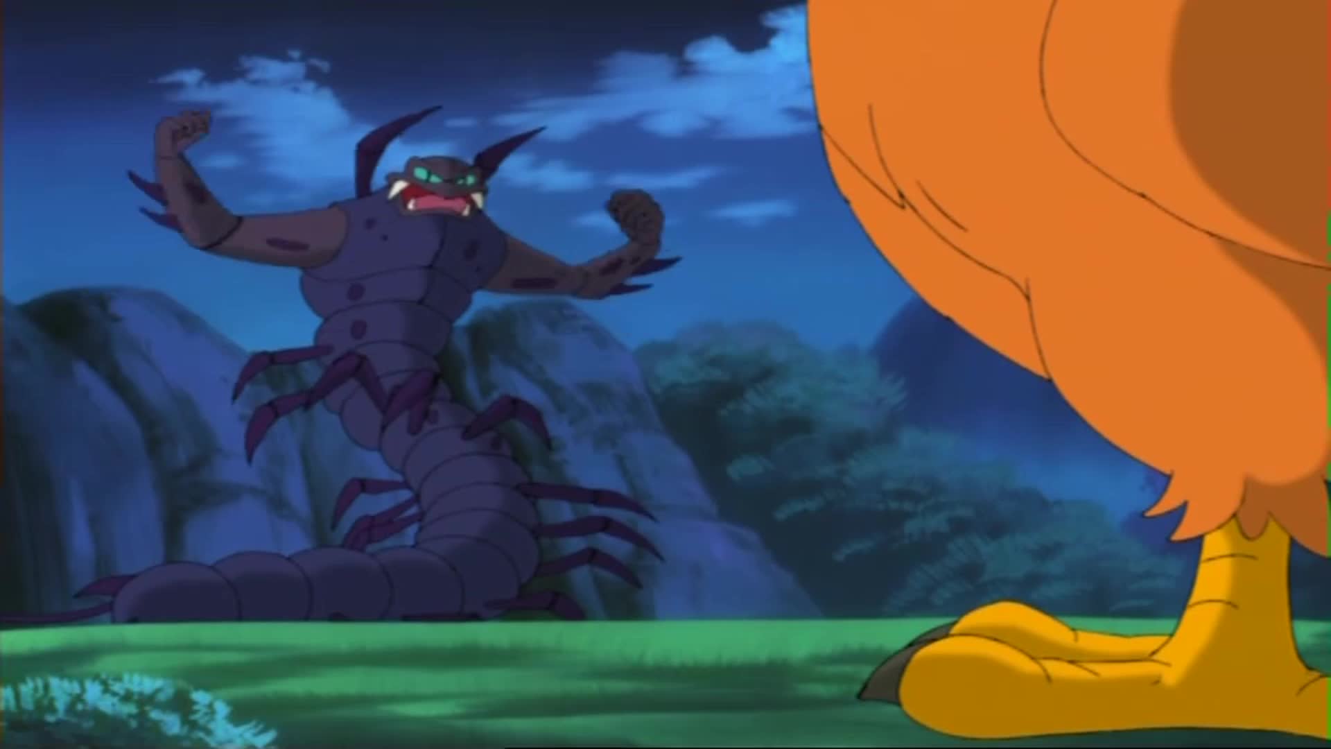 西游记:大公鸡决战蜈蚣精,使出火眼金睛,蜈蚣就现出原形