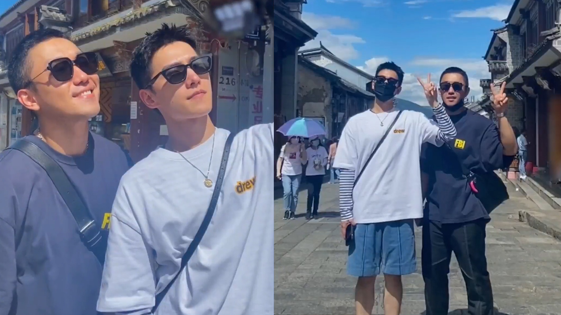 杨洋云南旅游被偶遇身材高挑白到发光超帅气军艺校草名副其实