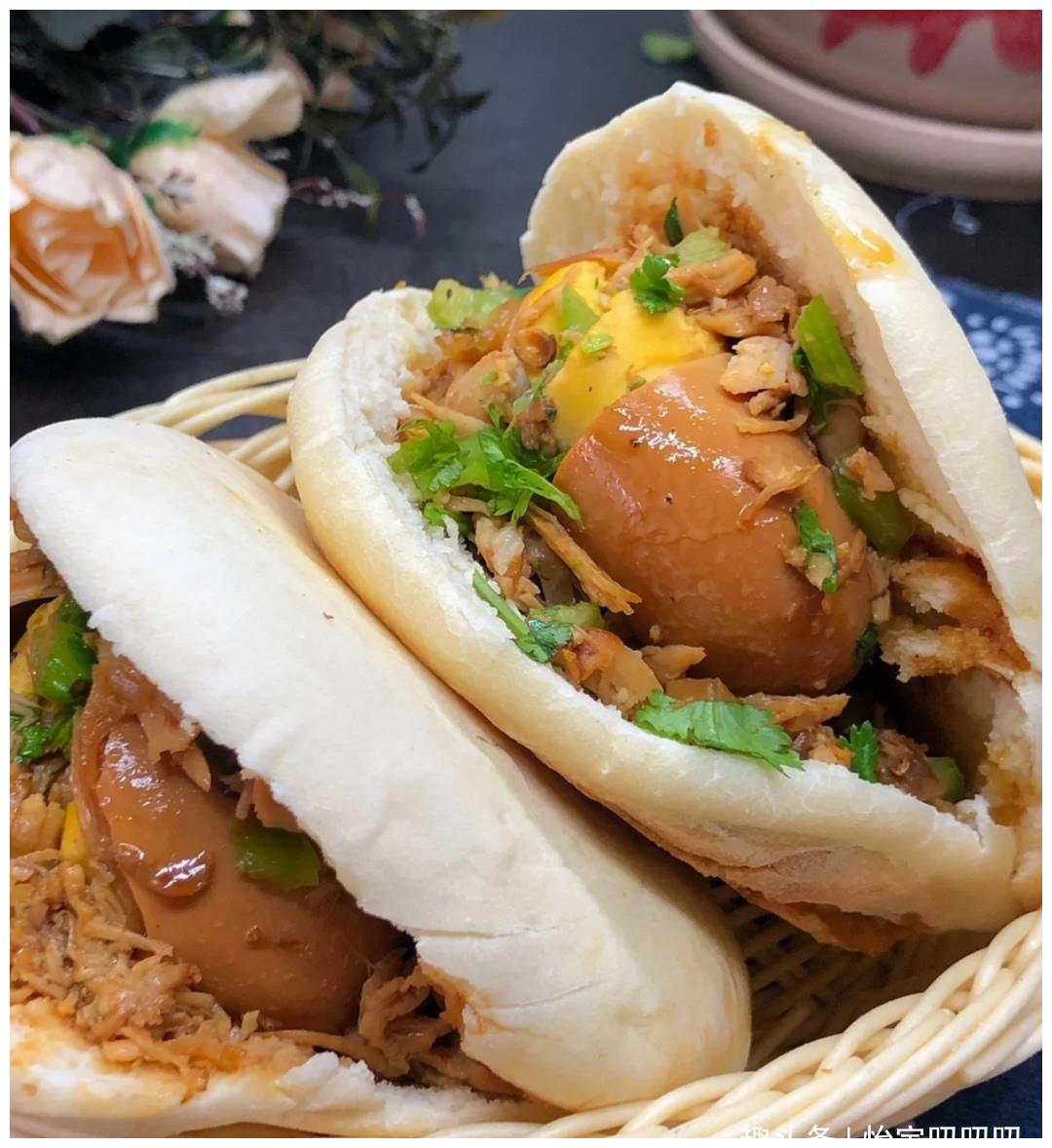 家庭自制版肉夹馍,不用发面太久,卤肉好香,一口下去好满足